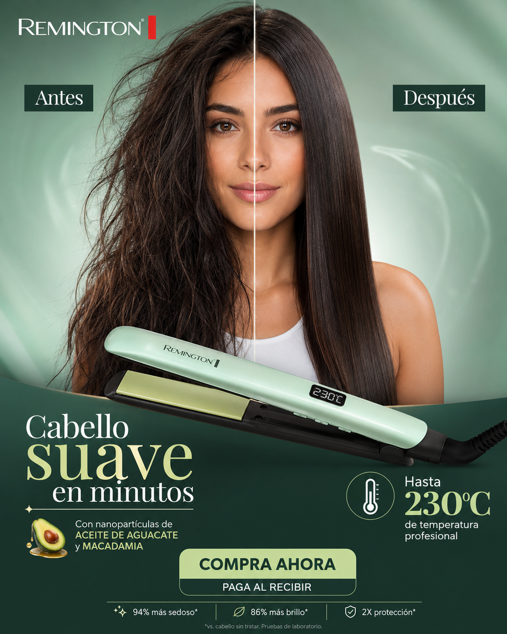 PLANCHA DE AGUACATE REMINGTON SHINE