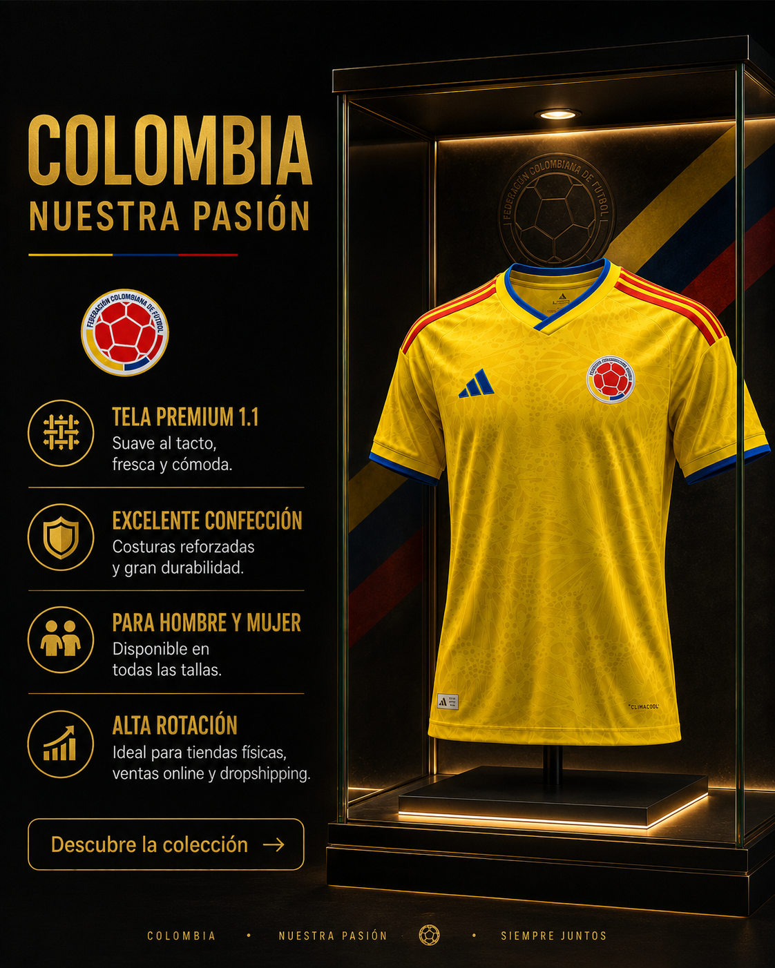 CAMISETA SELECCIÓN COLOMBIA CALIDAD